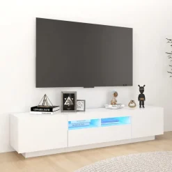 vidaXL Tv-meubel met LED-verlichting 180x35x40 cm wit