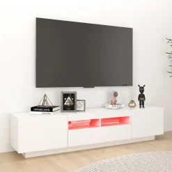 vidaXL Tv-meubel met LED-verlichting 180x35x40 cm wit
