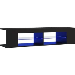 vidaXL Tv-meubel met LED-verlichting 135x39x30 cm zwart