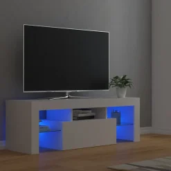 vidaXL Tv-meubel met LED-verlichting 120x35x40 cm wit