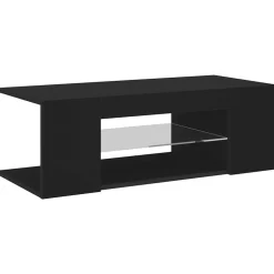 vidaXL Tv-meubel met LED-verlichting 90x39x30 cm zwart