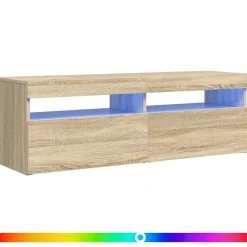 vidaXL Tv-meubel met LED-verlichting 120x35x40 cm sonoma eikenkleurig