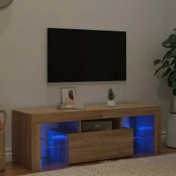 vidaXL Tv-meubel met LED-verlichting 120x35x40cm sonoma eikenkleurig