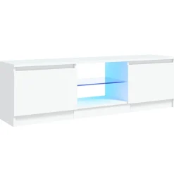 vidaXL Tv-meubel met LED-verlichting 120x30x36 cm wit