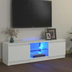 vidaXL Tv-meubel met LED-verlichting 120x30x36 cm wit