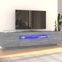 vidaXL Tv-meubel met LED-verlichting 160x35x40 cm grijs sonoma eiken