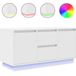 vidaXL Tv-meubel met LED-verlichting 100x41x50 cm wit