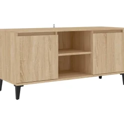 vidaXL Tv-meubel met metalen poten 103,5x35x50 cm sonoma eikenkleurig