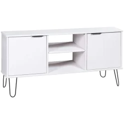 vidaXL Tv-meubel New York massief grenenhout wit