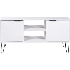 vidaXL Tv-meubel New York massief grenenhout wit