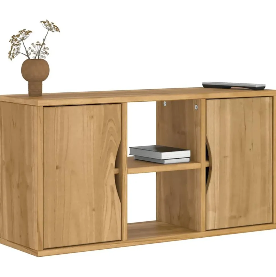 vidaXL Tv-meubel ODDA 79x24x40 cm massief grenenhout