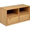 vidaXL Tv-meubel SAUDA 99x43x55 cm massief grenenhout eikenkleurig