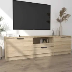 vidaXL Tv-meubel Sonoma eiken 140x35x40 cm bewerkt hout