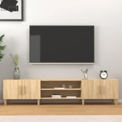 vidaXL Tv-meubel Sonoma eiken 180x31,5x40 cm bewerkt hout