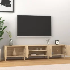 vidaXL Tv-meubel Sonoma eiken 180x31,5x40 cm bewerkt hout