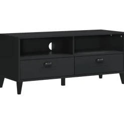 vidaXL Tv-meubel VIKEN bewerkt hout zwart