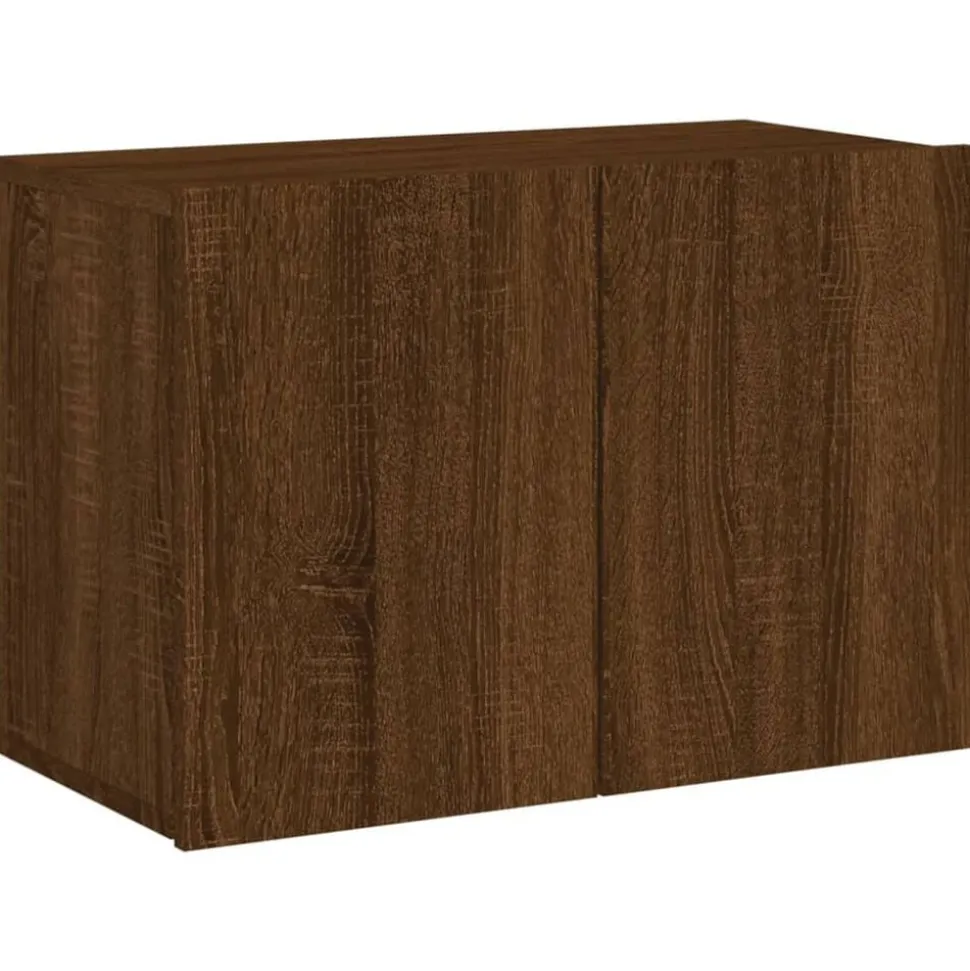 vidaXL Tv-meubel wandgemonteerd 60x30x41 cm bruin eikenkleur