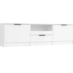 vidaXL Tv-meubel wit 140x35x40 cm bewerkt hout