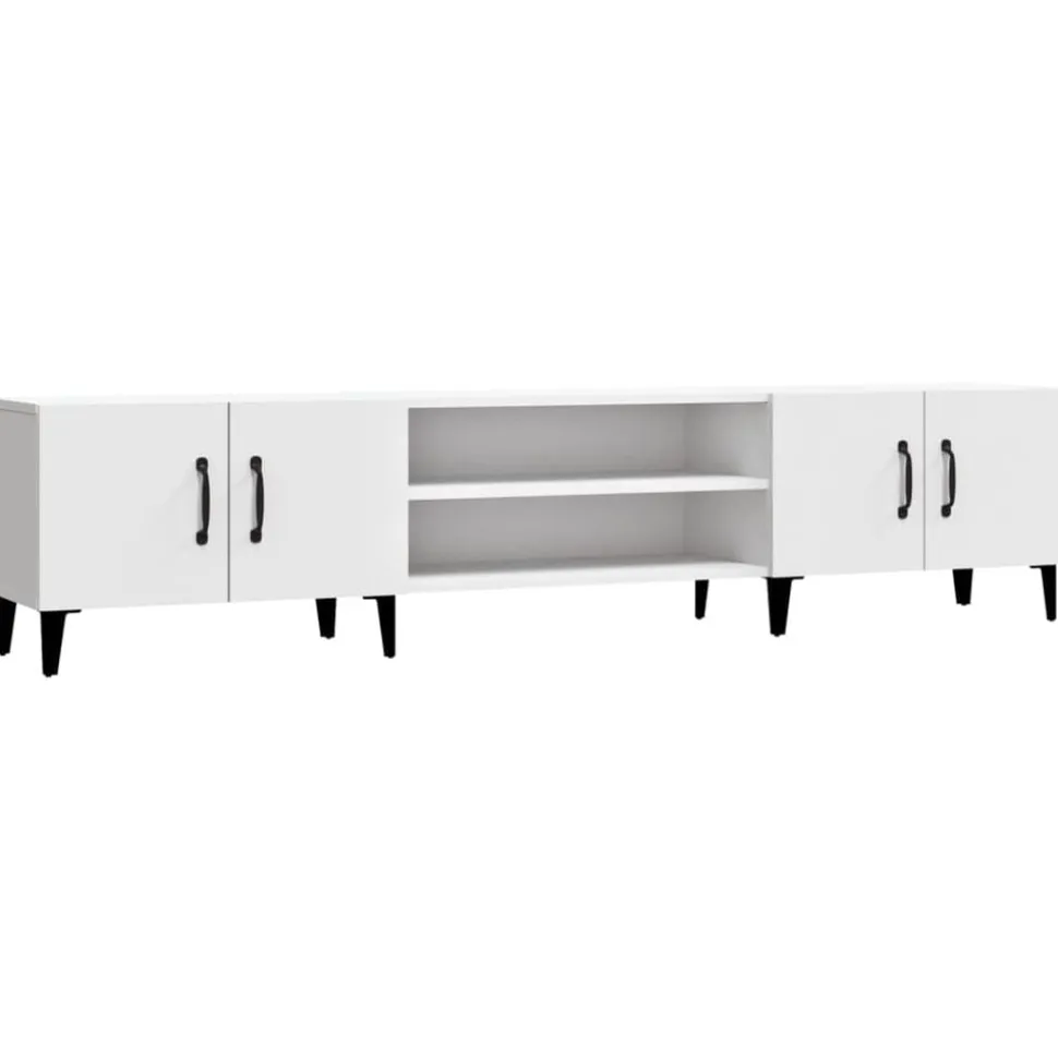 vidaXL Tv-meubel wit 180x31,5x40 cm bewerkt hout