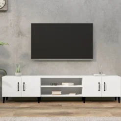 vidaXL Tv-meubel wit 180x31,5x40 cm bewerkt hout