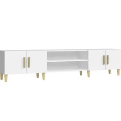 vidaXL Tv-meubel wit 180x31,5x40 cm bewerkt hout