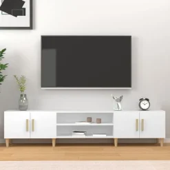 vidaXL Tv-meubel wit 180x31,5x40 cm bewerkt hout