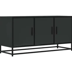 vidaXL Tv-meubel 100x35x50 cm bewerkt hout en metaal zwart