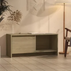 vidaXL Tv-meubel 90x35x40 cm bewerkt hout sonoma eikenkleurig