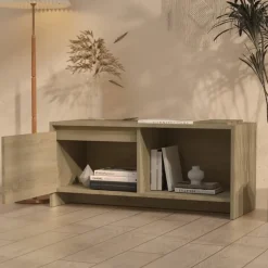 vidaXL Tv-meubel 90x35x40 cm bewerkt hout sonoma eikenkleurig
