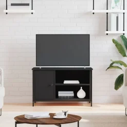 vidaXL Tv-meubel 80x40x50 cm bewerkt hout zwart