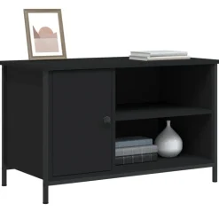 vidaXL Tv-meubel 80x40x50 cm bewerkt hout zwart