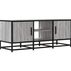 vidaXL Tv-meubel 100x35x41 cm bewerkt hout metaal grijs sonoma eiken