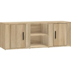 vidaXL Tv-meubel 100x31,5x35 cm bewerkt hout sonoma eikenkleurig