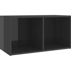 vidaXL Tv-meubel 72x35x36,5 cm bewerkt hout hoogglans grijs