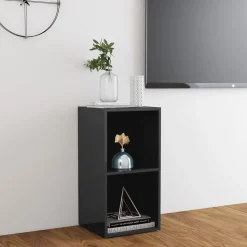 vidaXL Tv-meubel 72x35x36,5 cm bewerkt hout hoogglans grijs