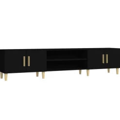 vidaXL Tv-meubel 180x31,5x40 cm bewerkt hout zwart