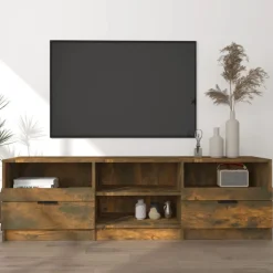 vidaXL Tv-meubel 150x33,5x45 cm bewerkt hout gerookt eikenkleurig