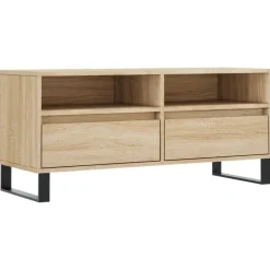 vidaXL Tv-meubel 100x34,5x44,5 cm bewerkt hout sonoma eikenkleurig