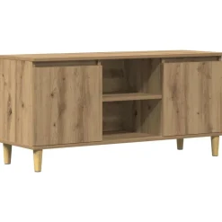 vidaXL Tv-meubel 102x35x50 cm bewerkt hout artisanaal eikenkleur