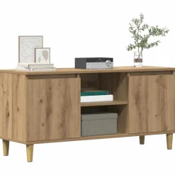 vidaXL Tv-meubel 102x35x50 cm bewerkt hout artisanaal eikenkleur