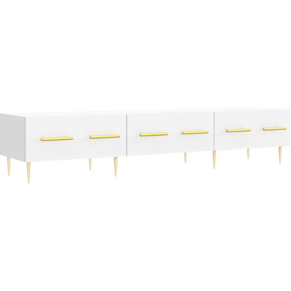 vidaXL Tv-meubel 150x36x30 cm bewerkt hout wit