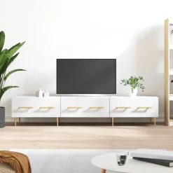 vidaXL Tv-meubel 150x36x30 cm bewerkt hout wit