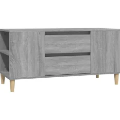 vidaXL Tv-meubel 102x44,5x50 cm bewerkt hout grijs sonoma eikenkleurig