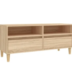 vidaXL Tv-meubel 100x34,5x44,5 cm bewerkt hout sonoma eikenkleurig
