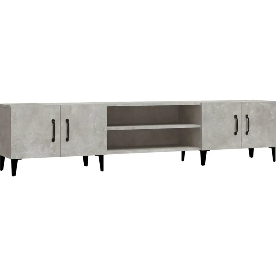 vidaXL Tv-meubel 180x31,5x40 cm bewerkt hout betongrijs