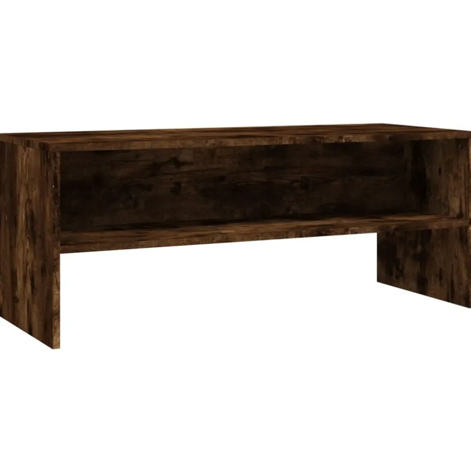 vidaXL Tv-meubel 100x40x40 cm bewerkt hout gerookt eikenkleurig