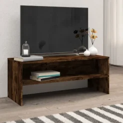 vidaXL Tv-meubel 100x40x40 cm bewerkt hout gerookt eikenkleurig