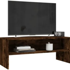vidaXL Tv-meubel 100x40x40 cm bewerkt hout gerookt eikenkleurig