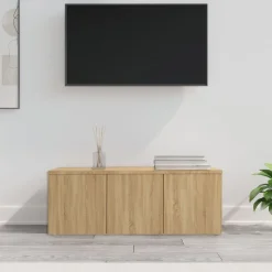 vidaXL Tv-meubel 80x34x30 cm bewerkt hout sonoma eikenkleurig