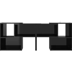 vidaXL Tv-meubel 104x30x52 cm bewerkt hout hoogglans zwart